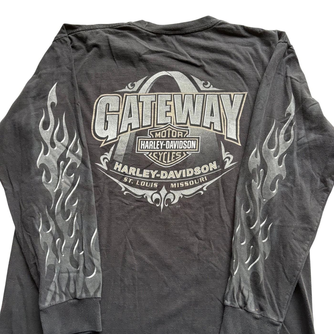 2000s Harley Davidson Gray Flames