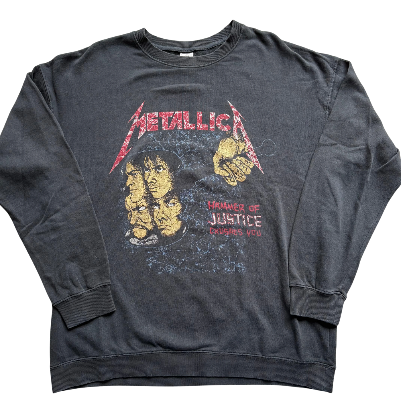 90s Metallica Hammer of Justice Crewneck