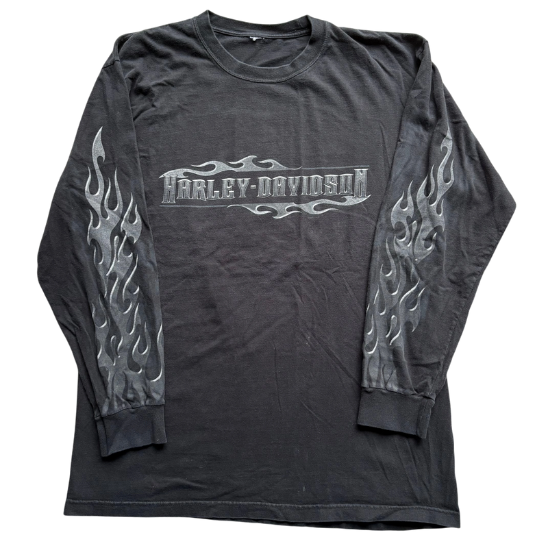 2000s Harley Davidson Gray Flames